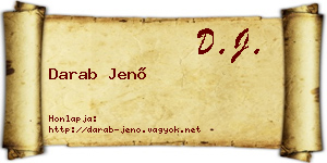 Darab Jenő névjegykártya
