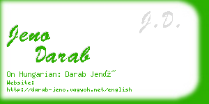 jeno darab business card